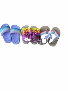 Lot Of 3 Pairs Of Toddler Girls Sandals Size 6 - Picture 1 of 8