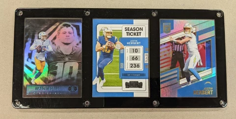 JUSTIN HERBERT 3 CARD PLAQUE LOS ANGELES CHARGERS Cover