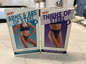 Leisa Hart VHS Lot of 2 (Arms & Abs Of Steel, Thighs Of Steel) - Picture 1 of 12