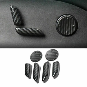For Tesla Model X S 2012-2021 Carbon Fiber Seat Adjust Handle Button Cover Trim - Picture 1 of 5