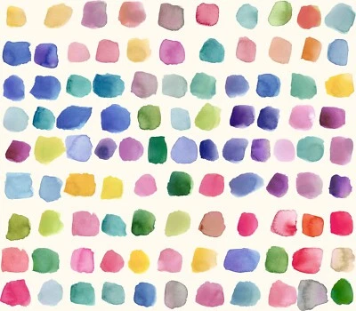 Lewis & Irene Quilting Fabric  Abstract Wee Colour - White Cotton Craft Material - Image 1 of 4