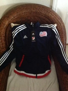 Adidas New England mls soccer Anthem Track jacket new with tags size L women's - Picture 1 of 7