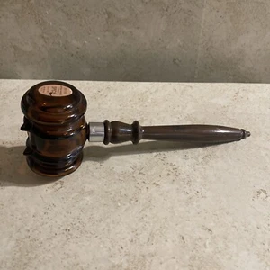 Vintage 1967 Avon Gavel Spicy Aftershave Decanter Glass Plastic Handle 5oz Empty - Picture 1 of 8