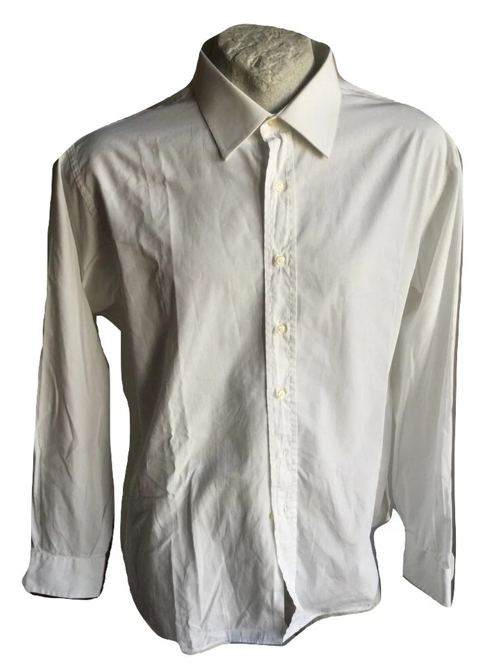 Camicia da lavoro uomo Ingram Maglia Manica lunga Classica Bianca Cotone Size 46 - Immagine 1 di 4