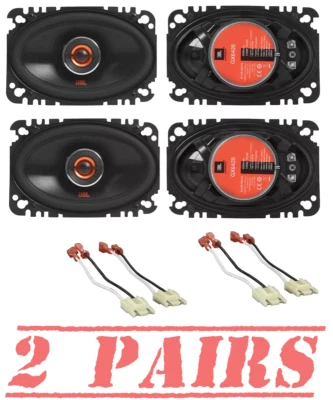 JBL GX6428 120W 4"x6" 2way Coaxial Car Speakers For 1988-1994 GM C/K 1500, 2500