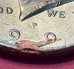 1997-P Retained Strike Through Error Kennedy Half Dollar (1187) - Picture 1 of 8
