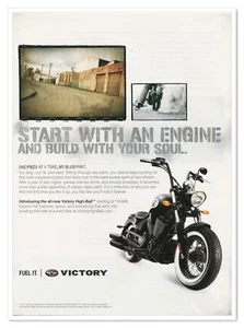 Anuncio de revista Victory High-Ball Motorcycles Fuel It 2011 impreso a página completa - Imagen 1 de 4