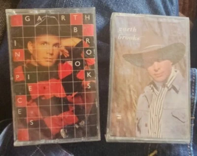2  Garth Brooks Cassettes  In Pieces And Self Titled  VG - Image 1 of 4