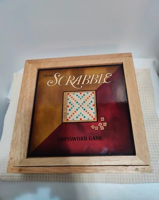 SCRABBLE Board Game in Wooden Box Nostalgia Game Series - Image 1 of 4