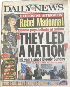 Madonna Vintage Newspaper Magazine Daily News Grammy Awards 2015 - Picture 1 of 3