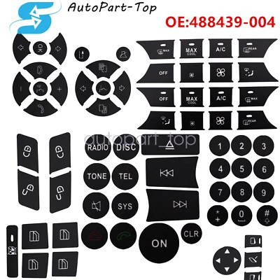 FOR 2007-2014 Mercedes Benz Button Repair Package Steering AC Window Decals - Image 1 of 4
