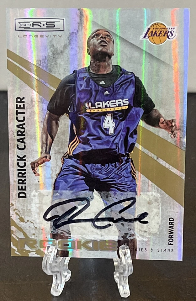 2010 Rookies & Stars Longevity Signatures /799 Derrick Caracter RC Auto Lakers - Image 1 of 3