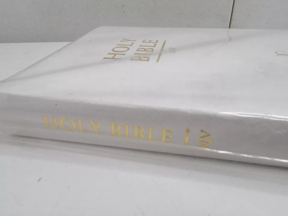 Holy Bible KJV King James Version White Faux Leather Soft Cover
