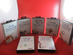 Great Golf Baseball Basketball Volleyball Soccer Hockey Sega Master System COMPL - Picture 1 of 23
