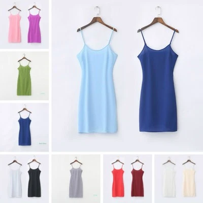 Женщин шифона с ремешками полный скольжения тонкий платье юбка юбки Chemise Nightie - Изображение 1 из 4