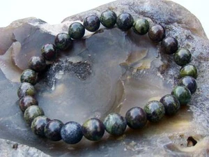 Men Women Gemstone Bracelet 8mm AGATE beads Elastic - Imagen 1 de 3