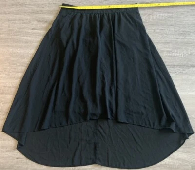 Женская черная юбка с высоким и низким потоком Peter Nygard большого размера 16 с прозрачной подкладкой на талии 37 - Изображение 1 из 4