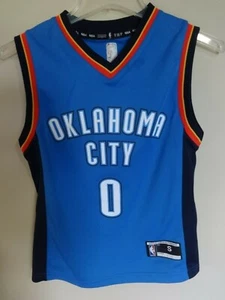 Vtg NBA Oklahoma City Thunder Westbrook # 0 Youth Small Replica Jersey by NBA - Picture 1 of 7
