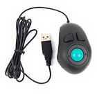 Trackball Mouse 4D Portable Wired USB - Office School Home (Black)