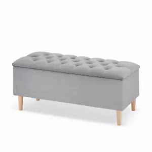 Banco con espacio de almacenamiento HECHO A MANO acolchado acolchado acolchado banco de cofre banco de asiento - Imagen 1 de 6