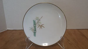 Noritake ORIENTAL 6 1/4" Bread & Butter plate #6341 Green Bamboo gold trim - Picture 1 of 2