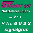 1,5 kg 2K HS Autolack VOC 2:1 RAL 6032 signalgrün NFZ LKW Lack Set mit Härter