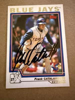 Frank Catalanotto 2004 Topps Signed Auto Card Blue Jays  - Image 1 of 2