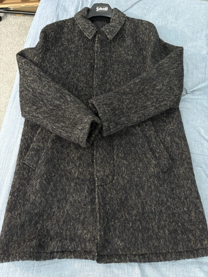 J.Crew Ludlow Car Coat Jacket Italian Wool Blend Marled Khaki and Black 38s - Image 1 of 4