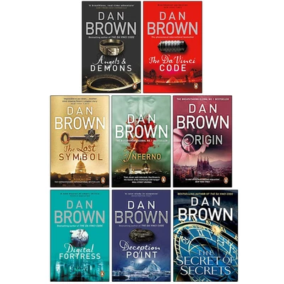 Robert Langdon Series 8 Books Collection Set by Dan Brown (Angels and Demons, th