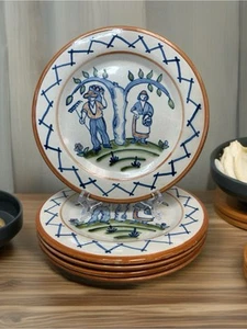 Set Of 5 Vintage John B Taylor Ceramic Salad/Dessert Plates ~ Stoneware - Picture 1 of 7