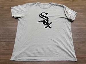 T-shirt Chicago White Sox 2013 allenamento primavera grigia logo rialzato '47 marca Large - Foto 1 di 5