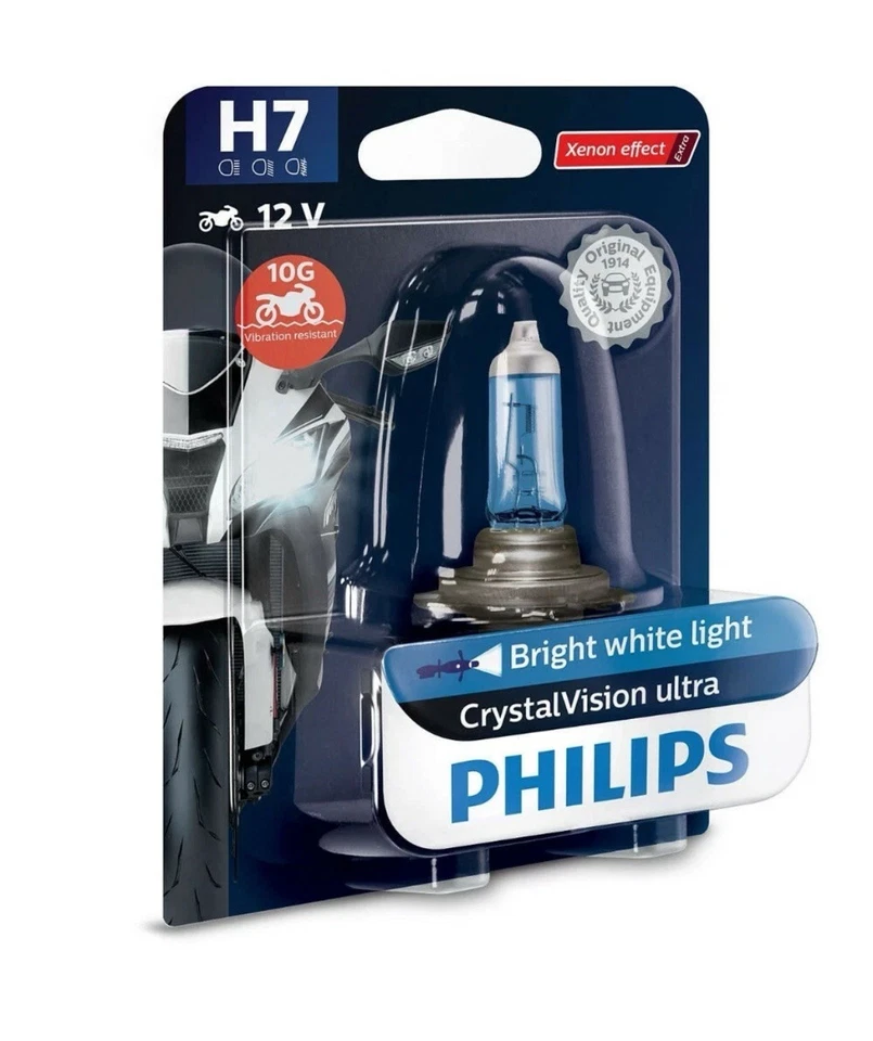 LAMPADA PHILIPS MOTO H7 CRYSTAL VISION ULTRA 12972CVUBW - Immagine 1 di 1