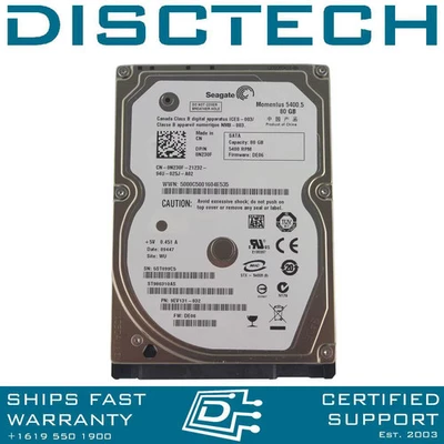 Seagate Momentus 80GB 5400.5 ST980310AS SATA Hard Disk Drive - Image 1 of 2