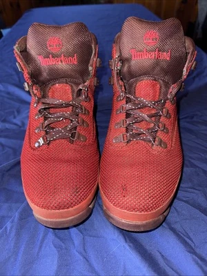 Timberland Euro Hiker, мужской размер 11,5, цвет бордовый. - Изображение 1 из 4
