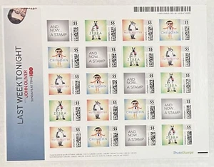 John Oliver Last Week Tonight Sheet of 20 USPS Photo Stamps 8.5 x 11 Mint - Picture 1 of 1