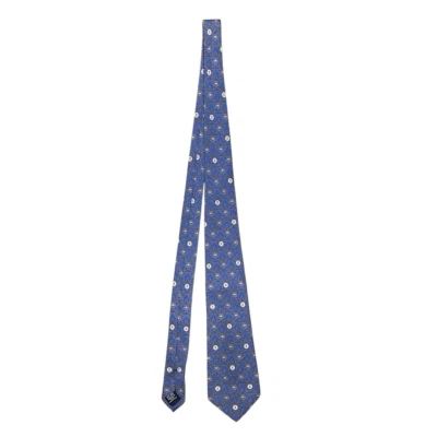 香奈儿男式海军蓝丝绸设计师领带可调节星星图案标志 — 第 1/4 张图片