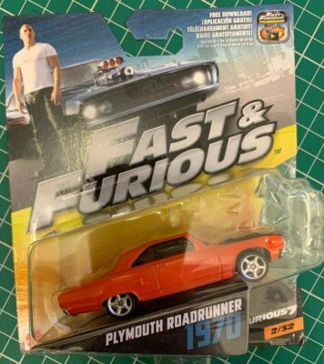 Plymouth Roadrunner 1970 Fast and Furious Die Cast Model No 2 New Unopened - Image 1 of 2