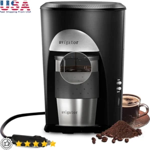Portable 12V Car Coffee Maker Travel Drip Coffee Machine Auto Shut Off On-The-Go - Picture 1 of 9