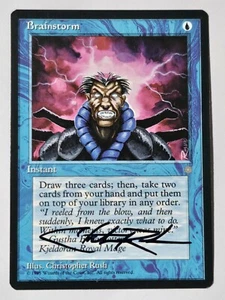 BRAINSTORM - CHRISTOPHER RUSH SIGNED Signature Ice Age Autograph MTG Magic - Picture 1 of 2