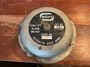 Vintage Bullard Fork Lift Alarm One Way #F17926 - Untested 6” Round - Picture 1 of 5