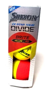 Srixon Q-STAR TOUR DIVIDE (Yellow / Red) - NEW Sleeve Of 3 - Picture 1 of 2