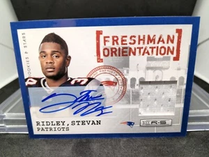 2011 R&S Freshman Orientation Auto Jersey /50 Steven Ridley #24 NFL Patriots - Picture 1 of 2