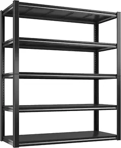 48" W Garage Shelving Heavy Duty, 2500LBS Storage Shelves, 5 Tier Garage Shelves - Picture 1 of 8