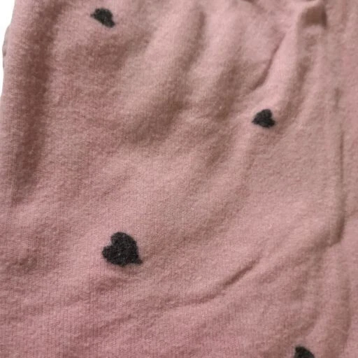 Pink Leggings w/ Black Hearts - Imagem 1 de 1