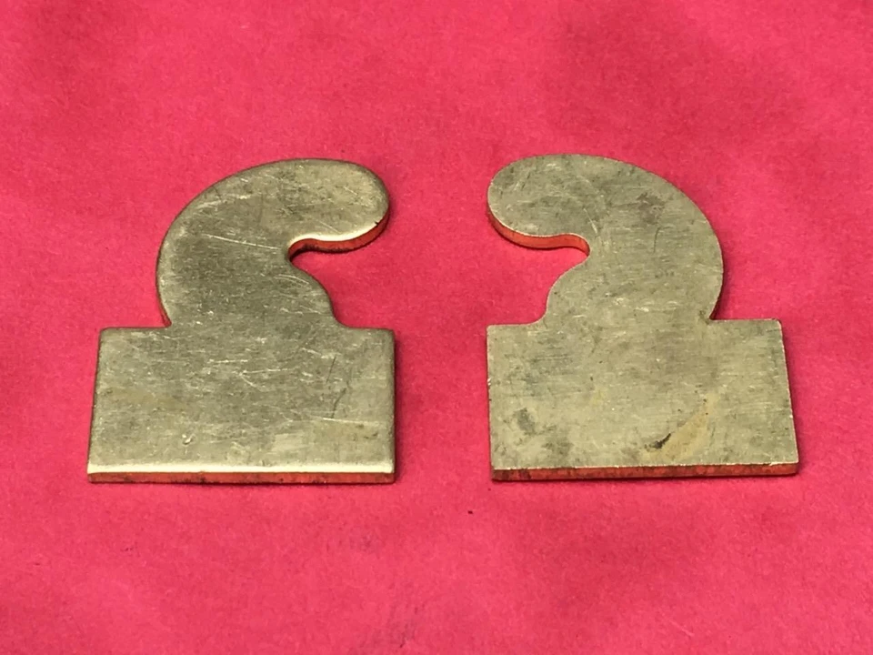 PAIR OF LONGCASE GRANDFATHER CLOCK BRASS HOOD HINGE BLANKS CASE DOOR FREE UK P&P - Image 1 of 1