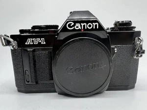 Cámara réflex analógica Canon AV-1 SLR carcasa cuerpo negro #840337-27 - Imagen 1 de 12