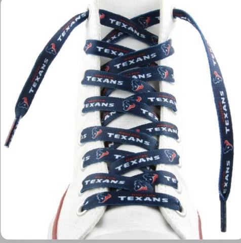 Houston Texans Shoe Laces Strings NFL Team Colors 54" One Pair Lace Ups Cover