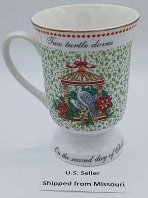 Taza con patas American Atelier 12 días de Navidad dos palomas tortuga #2 Foto 1 de 4