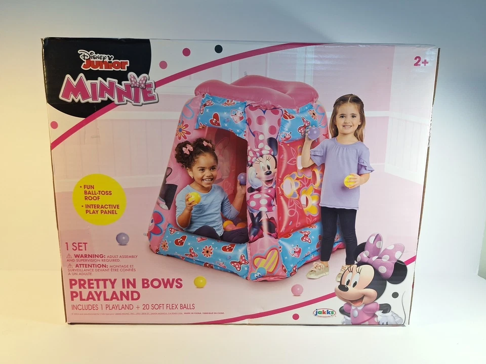 Minnie Mouse inflable para niños Ball Pit Playland con 20 bolas flexibles suaves Foto 1 de 4