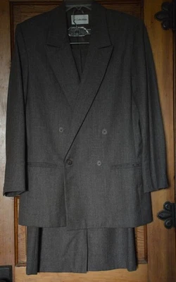 JH Collectibles Brown Pure New Wool 2 PC Jacket and Skirt Suit Size 12 Lined - Image 1 of 4